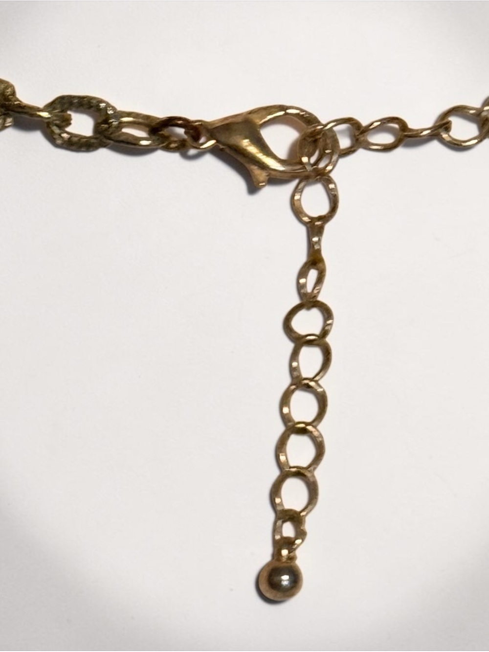Peach Tan Statement Bib Necklace Gold Tone Faux Stone Beaded Adjustable 21” - Picture 7 of 11